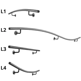 Gebogene Geländerset Rund
