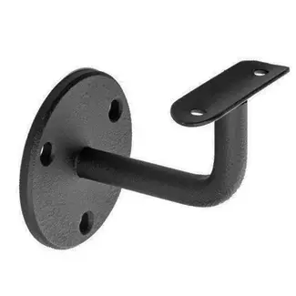 Handlaufhalter Schwarz Rund Hohlsattel