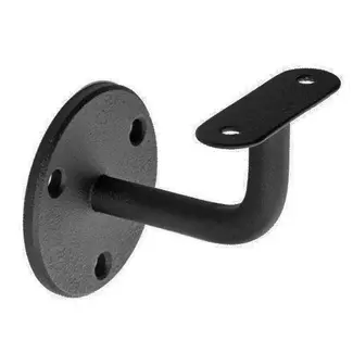 Handlaufhalter schroef Schwarz Rund vlak zadel