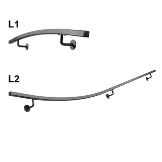 Gebogene Geländerset Quadratisch