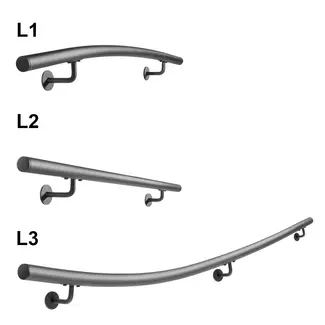 Gebogene Geländerset Rund