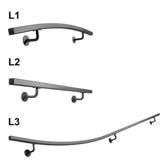 Gebogene Geländerset Quadratisch