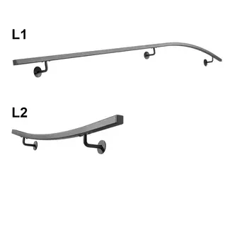 Gebogene Geländerset Quadratisch