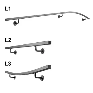 Gebogene Geländerset Quadratisch