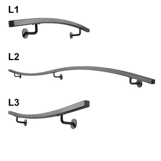 Gebogene Geländerset Quadratisch