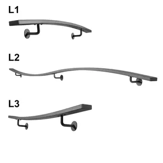 Gebogene Geländerset Flach