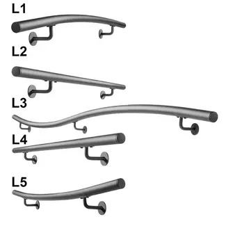 Gebogene Geländerset Rund