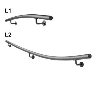 Gebogene Geländerset Rund