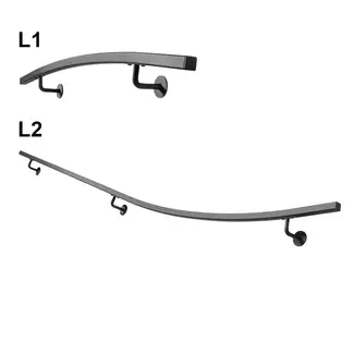 Gebogene Geländerset Quadratisch