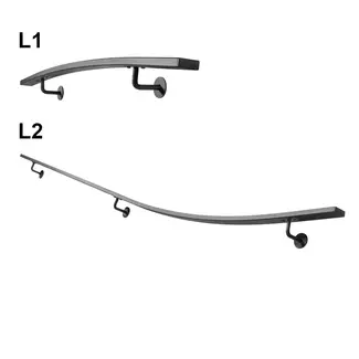 Gebogene Geländerset Flach