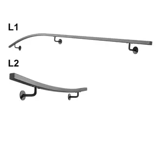 Gebogene Geländerset Quadratisch