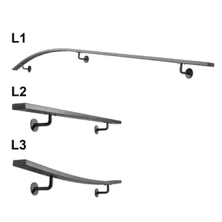 Gebogene Geländerset Flach