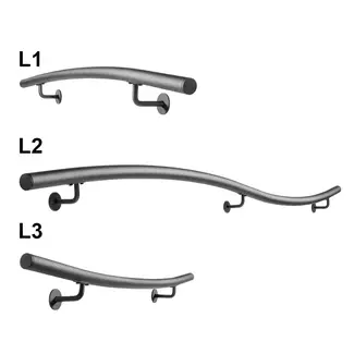 Gebogene Geländerset Rund