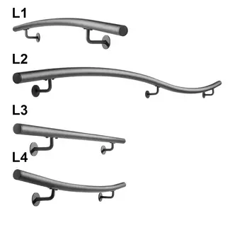 Gebogene Geländerset Rund