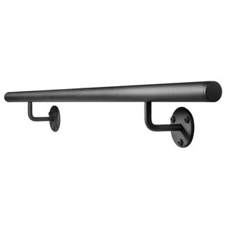 Geländer Teus Design Rund Schwarz Stahl mit Abdeckkappe