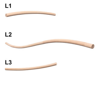 Gebogene Geländerset Holz