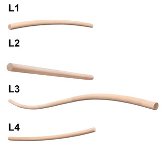 Gebogene Geländerset Holz