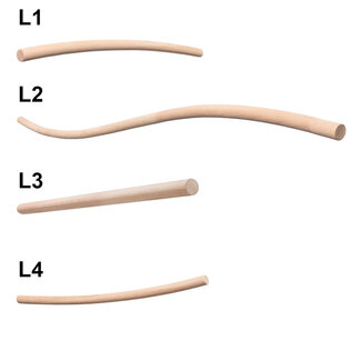 Gebogene Geländerset Holz