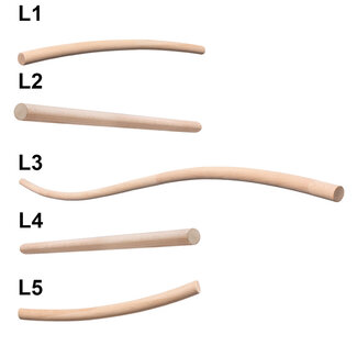 Gebogene Geländerset Holz