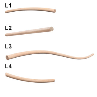 Gebogene Geländerset Holz