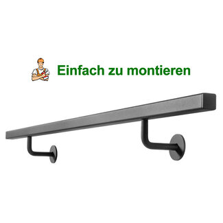 Schwarz Stahl Geländer Quadratisch Design