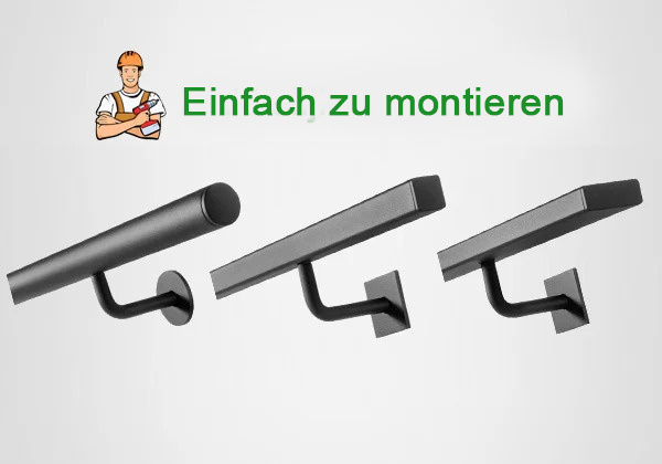 Schwarzer Treppengeländer