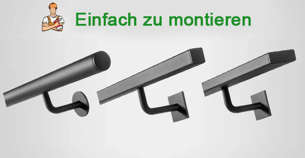 Schwarzer Treppengeländer