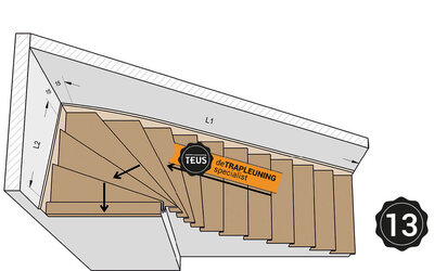 Oberes Viertelpodesttreppe links