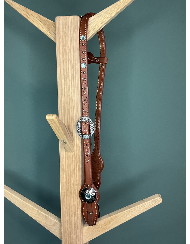 Hoofdstel one ear studs light turqois