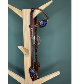 One ear hoofdstel royal Blauw chocolat