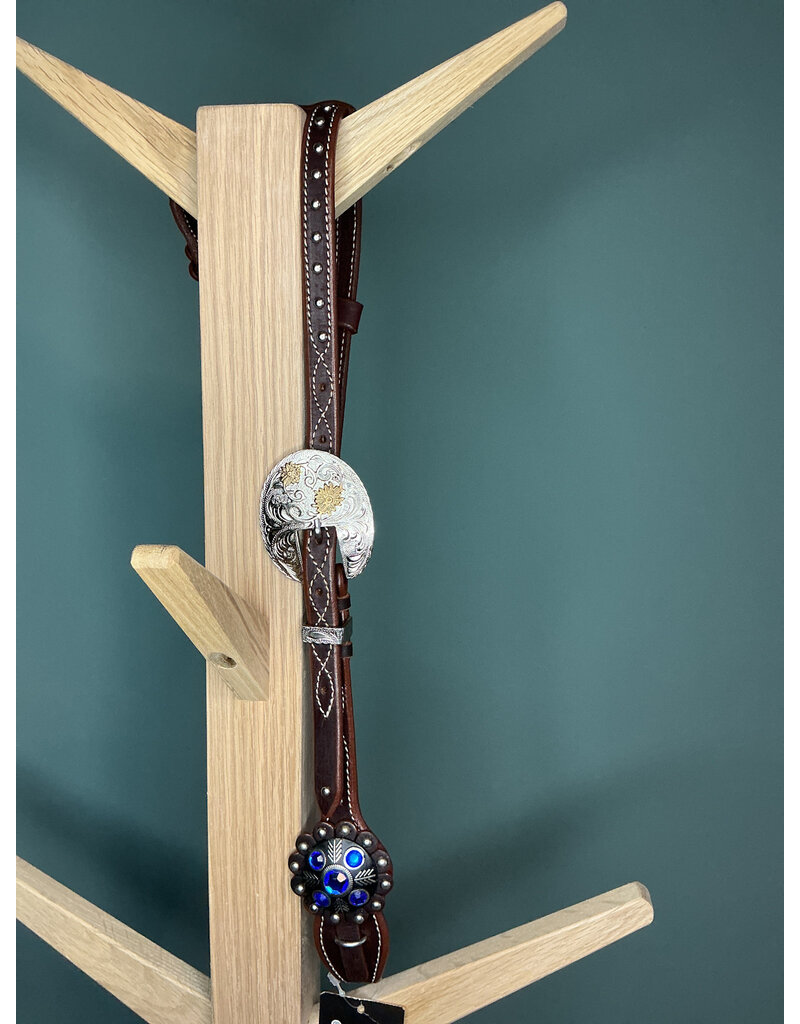 One ear hoofdstel royal Blauw chocolat