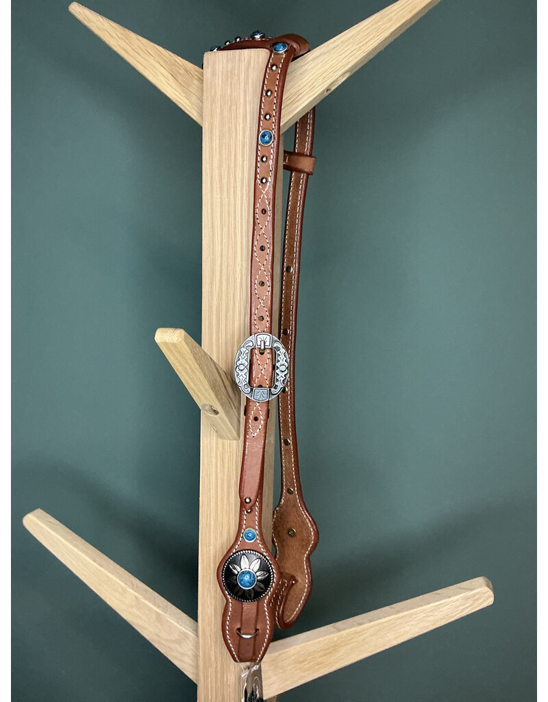 Bootshorse Hoofdstel 1ear studs turqois