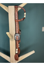 Bootshorse one ear hoofdstel studs rawhide