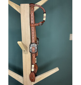 Bootshorse one ear hoofdstel studs rawhide