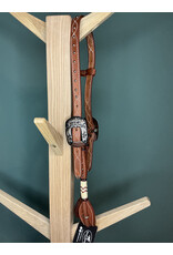 Bootshorse one ear hoofdstel studs rawhide