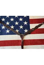 Twisted C Borstriem tooled concho chocolate brown