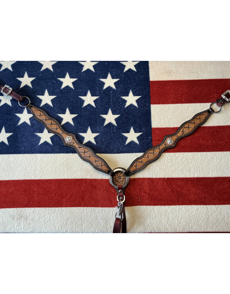 Twisted C Borstriem tooled concho