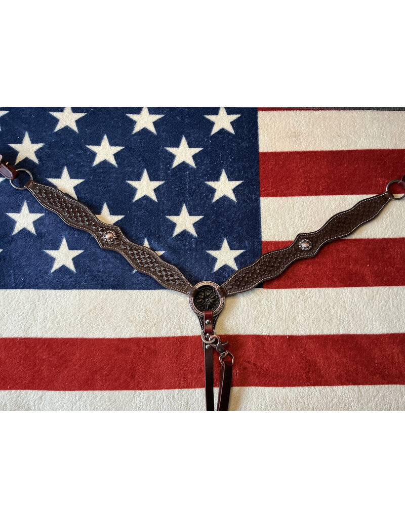 Twisted C Borstriem tooled dark concho