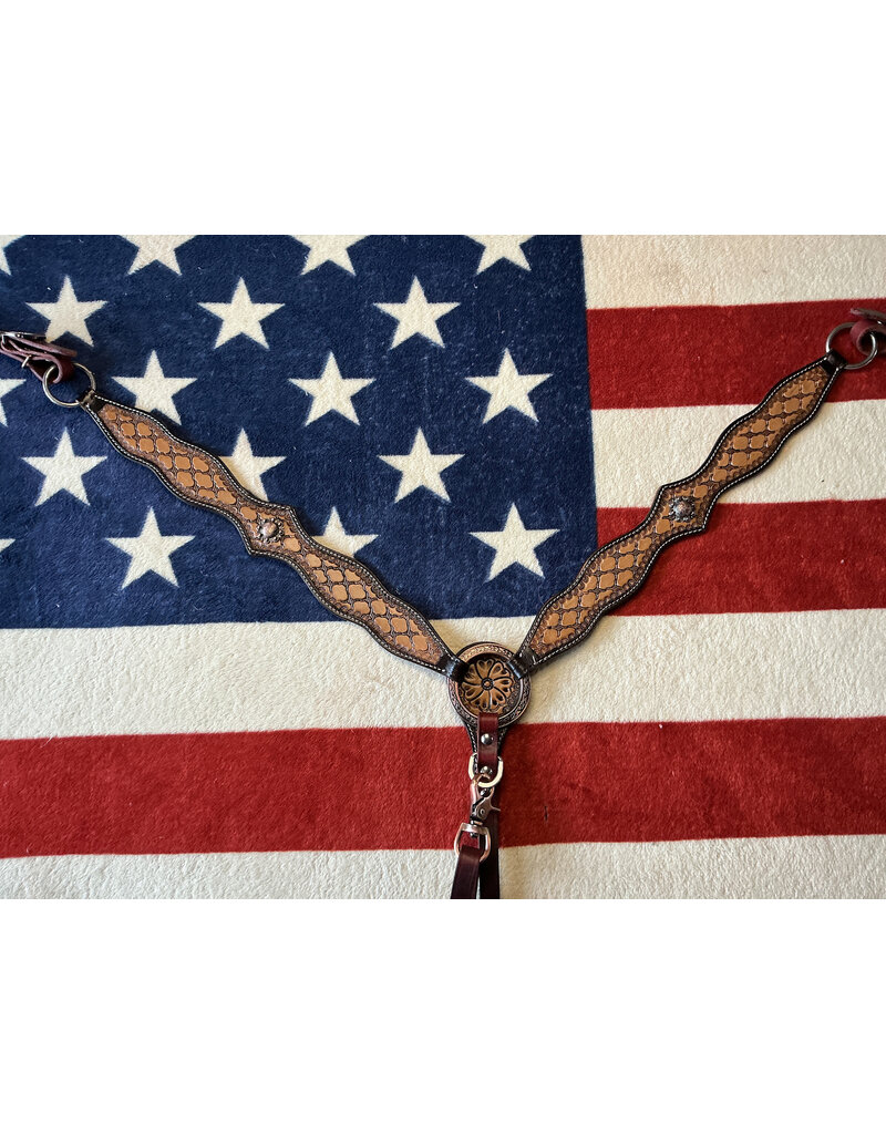 Twisted C Borstriem tooled concho