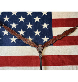 Twisted C Borstriem tooled medium brown