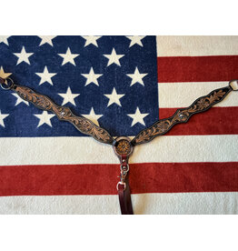 Twisted C Borstriem tooled concho sun flower