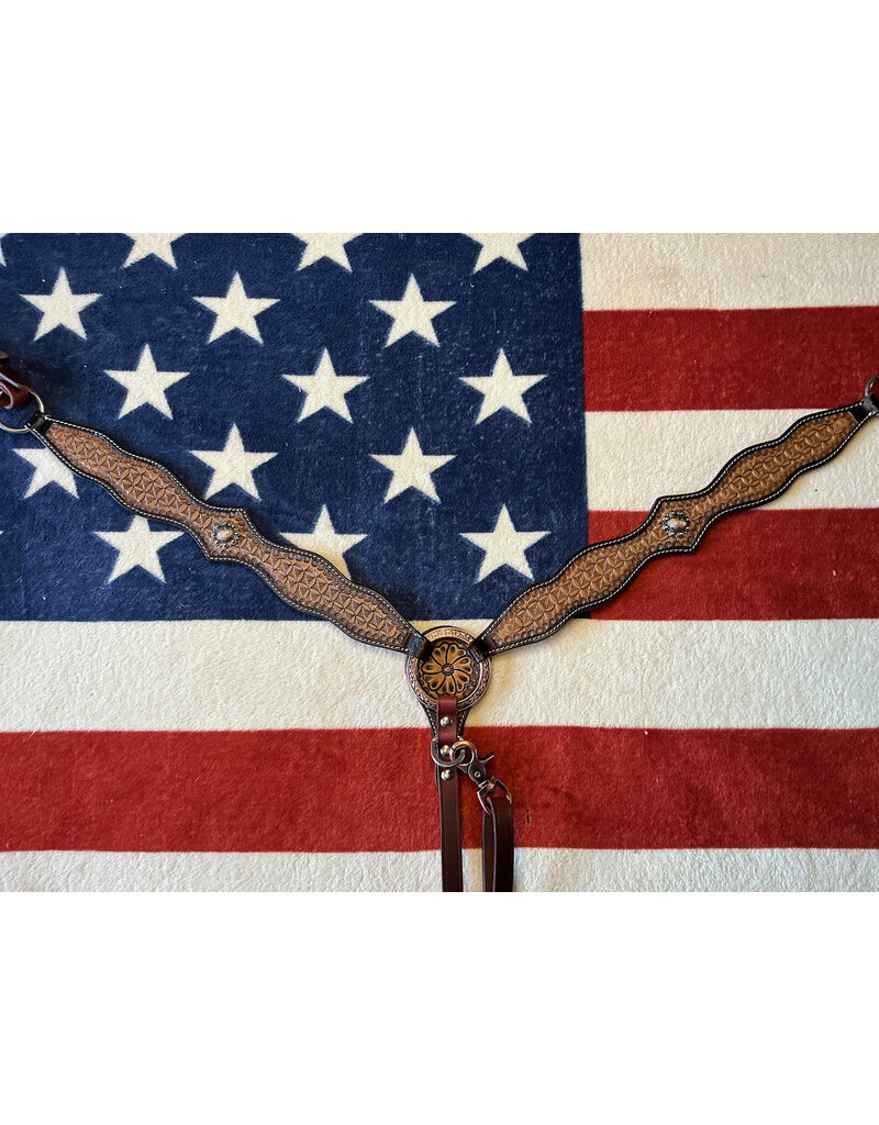 Twisted C Borstriem concho detailed tooling