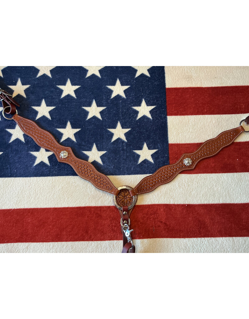 Twisted C Borstriem tooled concho brown