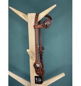 Bootshorse one ear hoofdstel studs medium brown