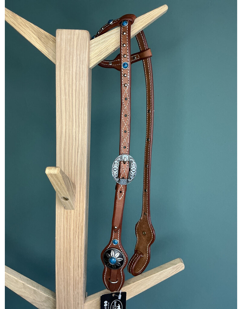 Bootshorse One ear headstall studs turqoise