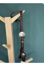Bootshorse One ear headstall prayer concho dark brown