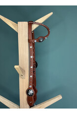 one ear headstall studs white