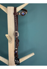 Bootshorse one ear headstall studs royal blue / gold