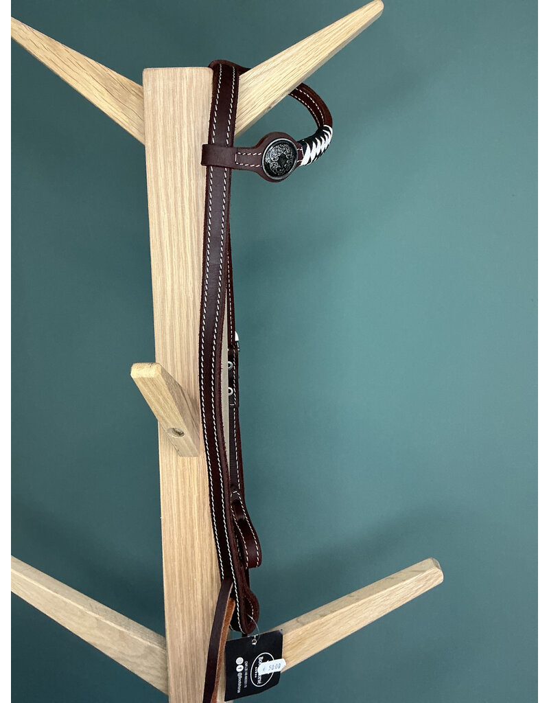 one ear training headstall chocolate brown