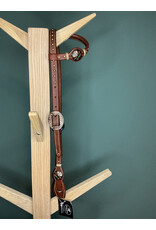 Bootshorse One ear headstall studs gold green